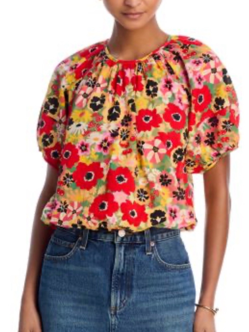 MOTHER The Party In The Back Shirt Floral Multicolor Sz Small